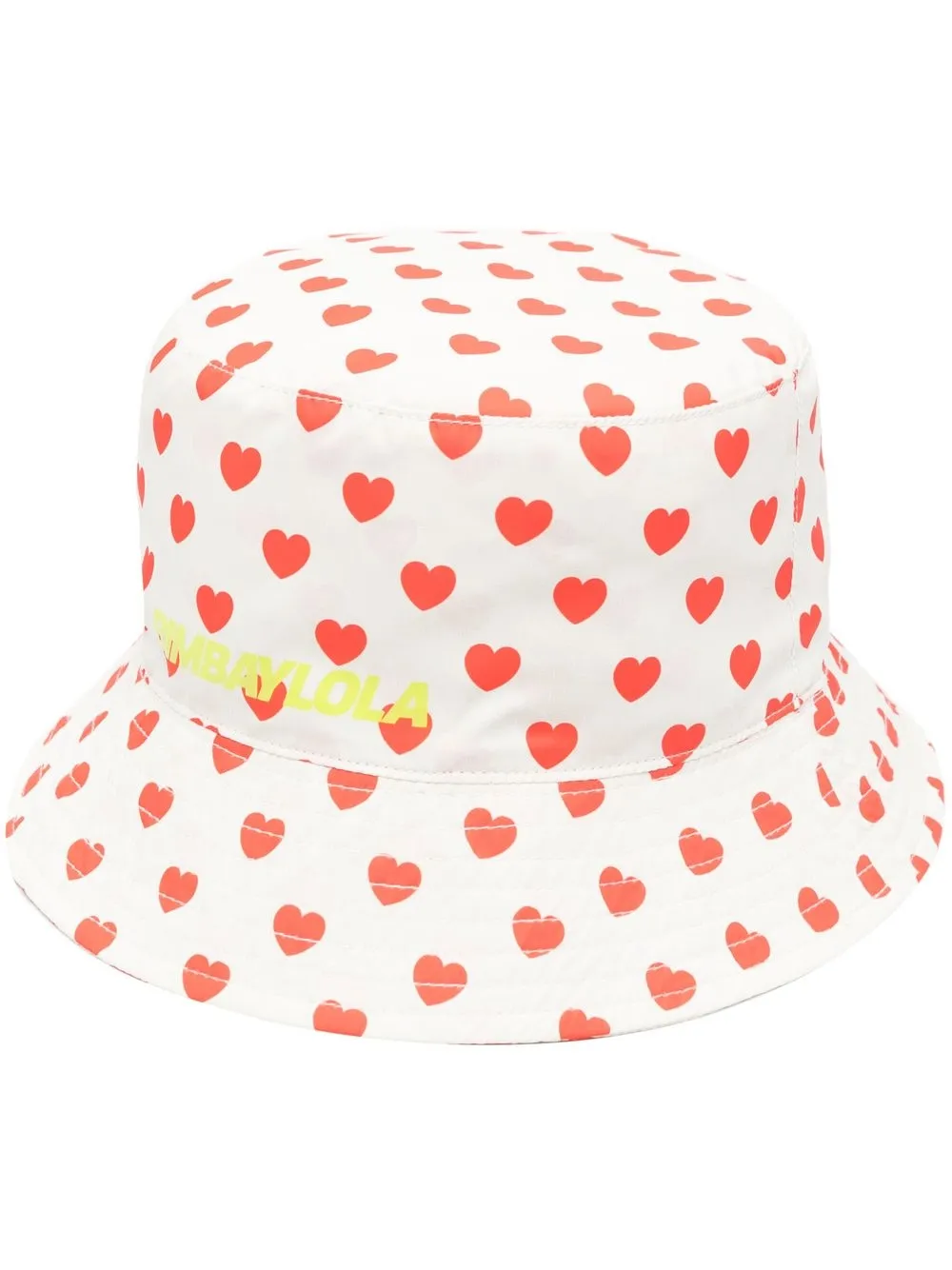 

Bimba y Lola gorro de pescador con corazones estampados - Neutro