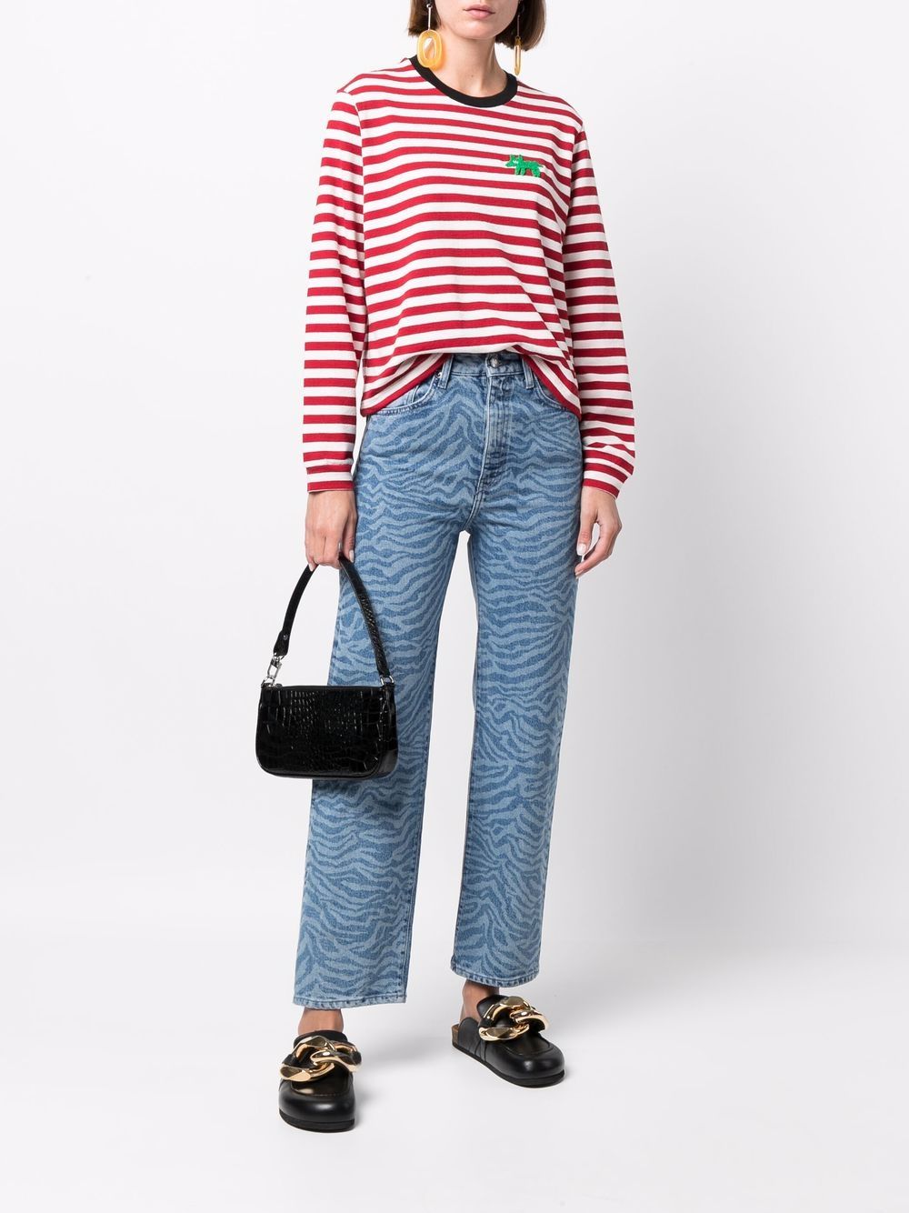 Bimba y Lola Striped Crossbody Bag - Farfetch