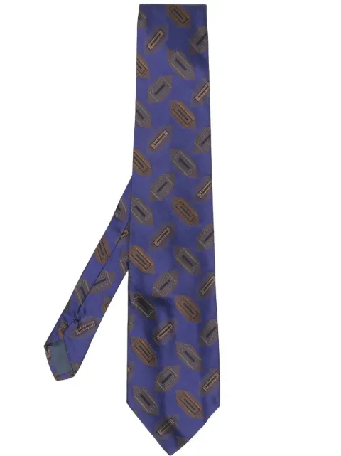 Versace Pre-Owned 1980s abstract-print silk tie