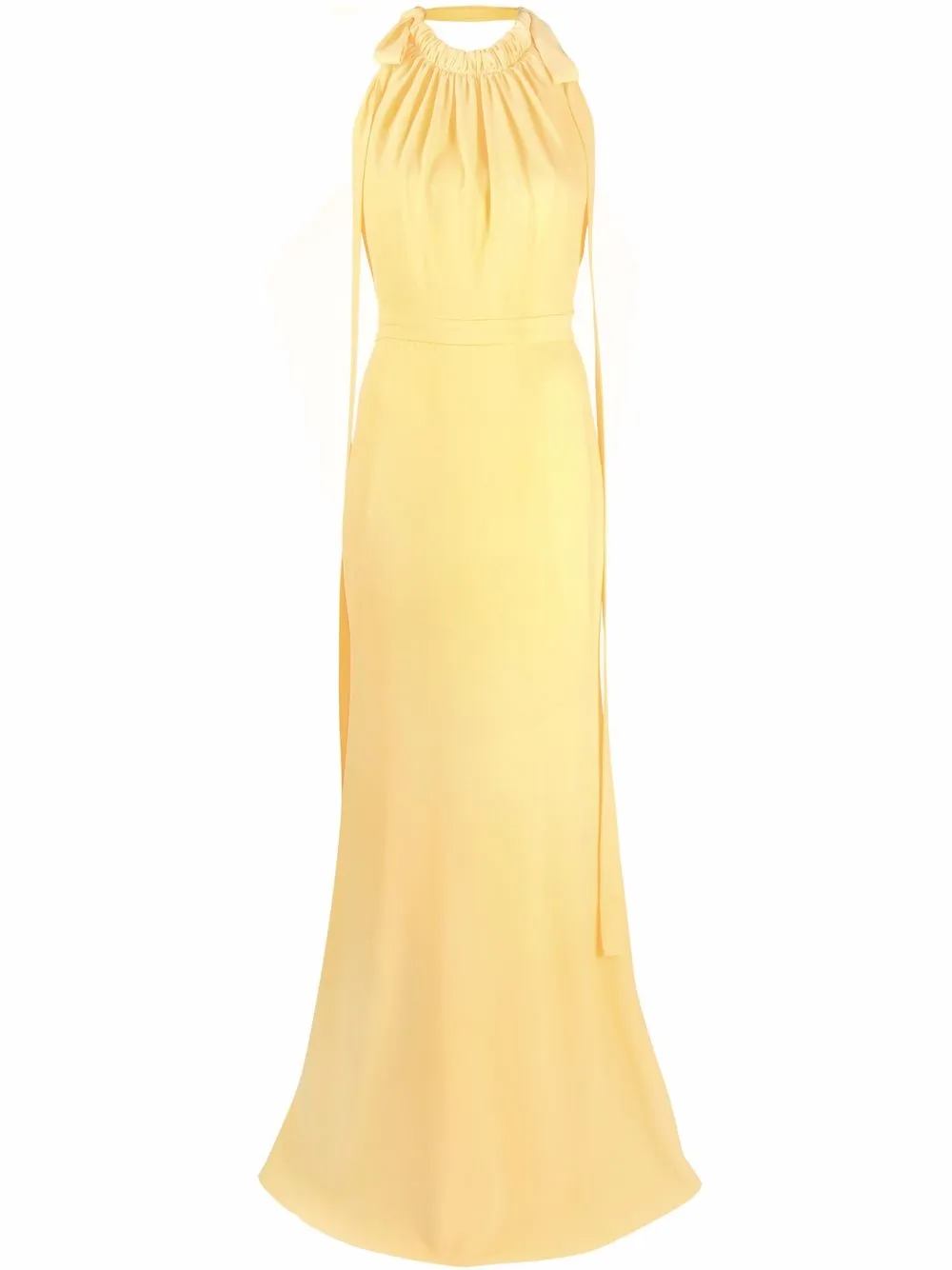 

Alexander McQueen long drawstring-neck dress - Yellow