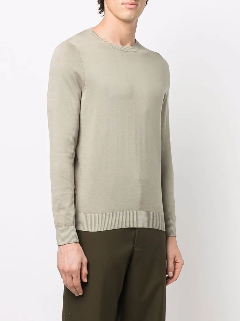  Malo Pullover Mit Rundem Ausschnitt   Grün 