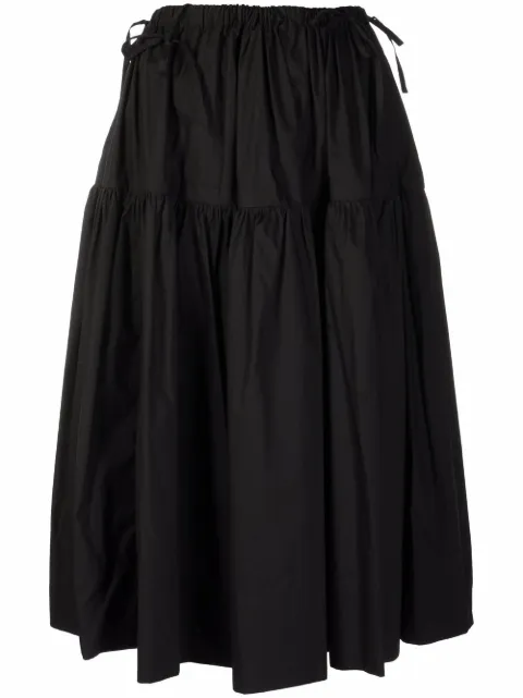 ACT Nº1 drawstring tiered midi skirt