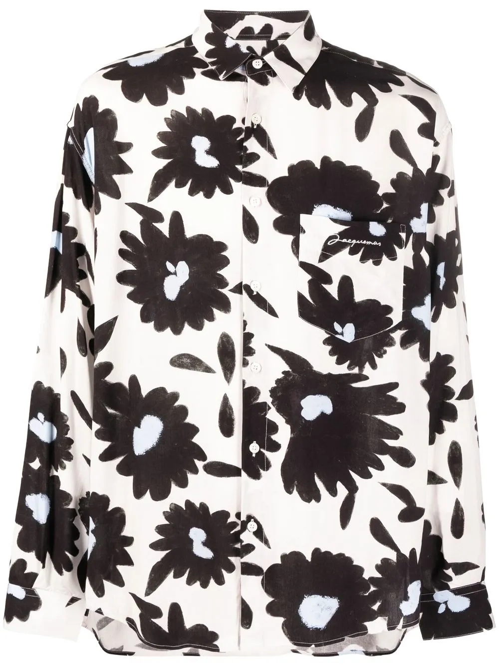 

Jacquemus floral-print long-sleeved shirt - White