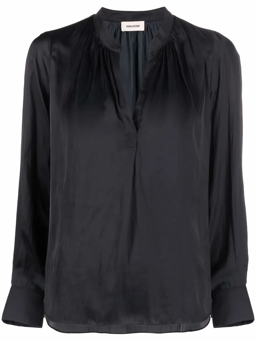 Zadig&Voltaire satin-finish V-neck blouse