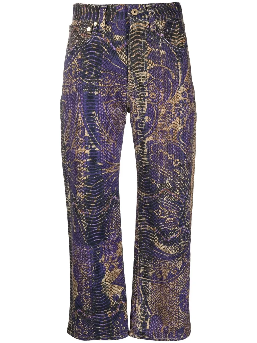 

Just Cavalli graphic-print cropped jeans - Purple