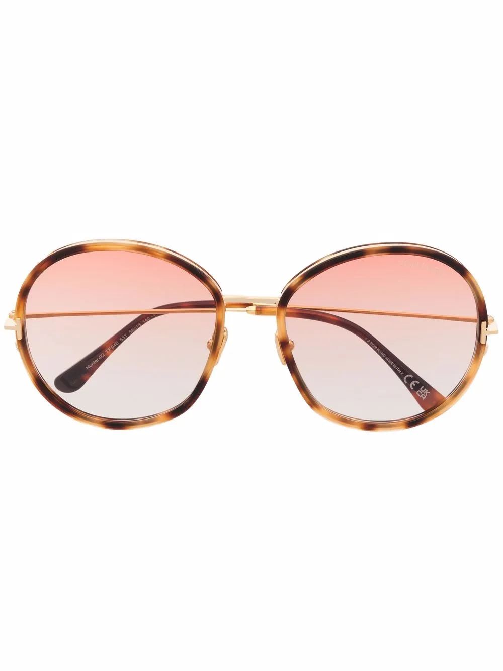 TOM FORD Eyewear トム・フォード・アイウェア ラウンドフレーム サングラス - ブラウン TOM FORD Eyewear トム・フォード・アイウェア ラウンドフレーム サングラス - ブラウン