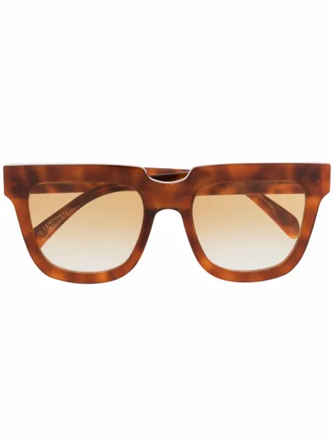 Retrosuperfuture tortoiseshell-effect oversize-frame sunglasses 