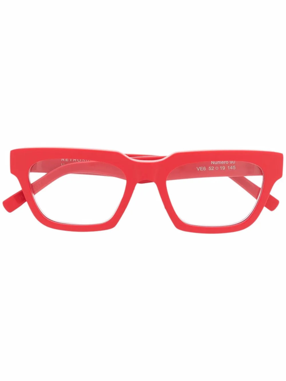 

Retrosuperfuture lentes con armazón cuadrada - Rojo