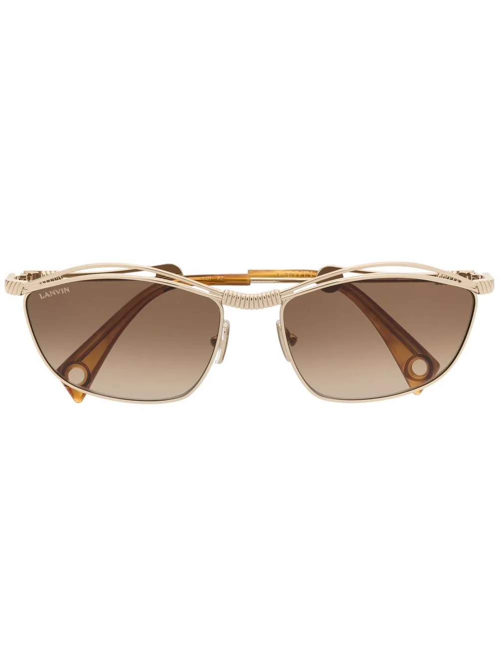 

Lanvin gradient rectangle-frame sunglasses - Gold