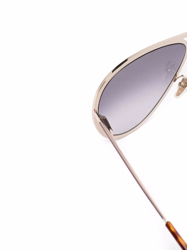 Cartier Eyewear Metallic pilot-frame Sunglasses - Farfetch