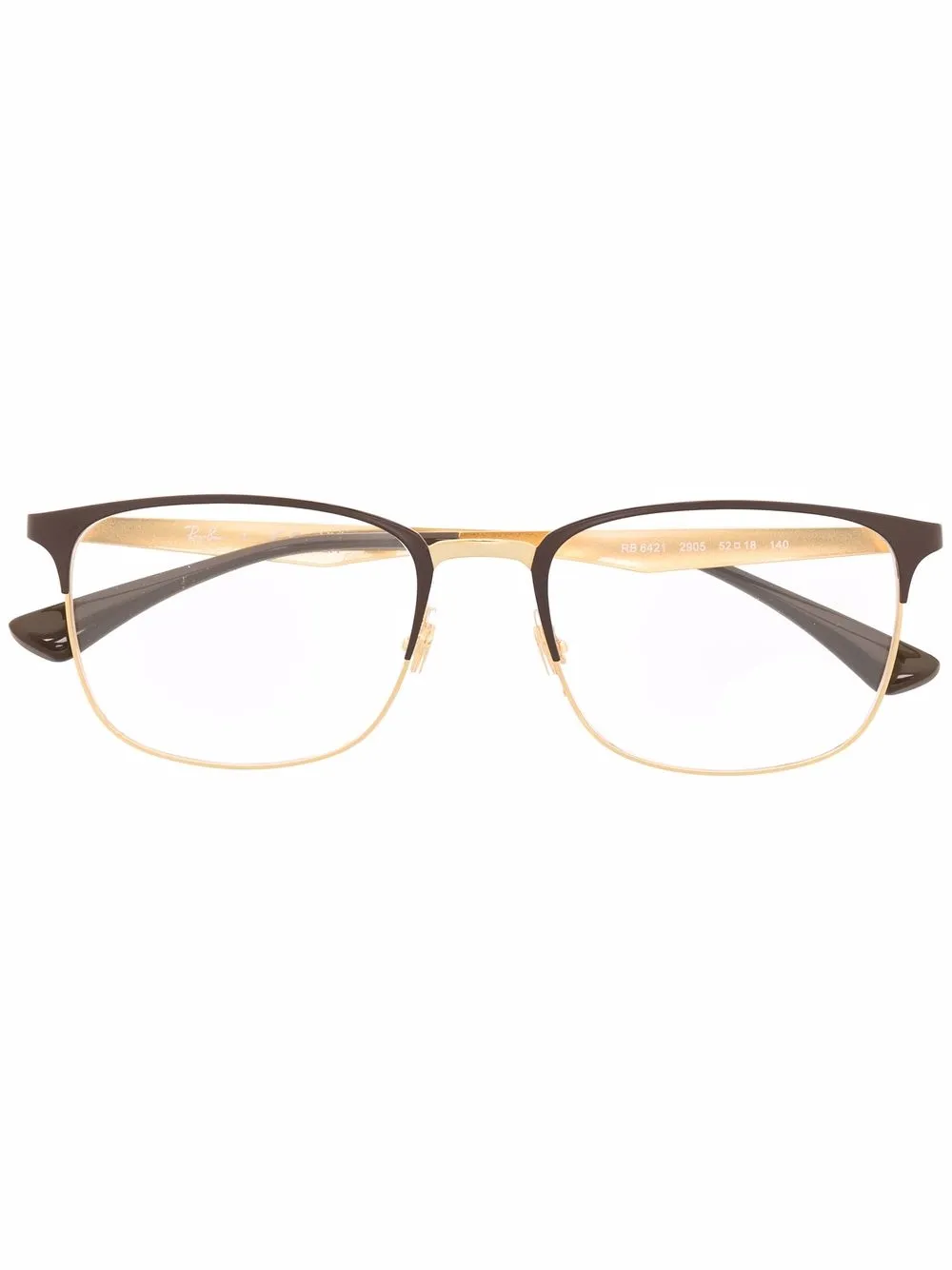 

Ray-Ban lentes RB6421 con armazón rectangular - Dorado