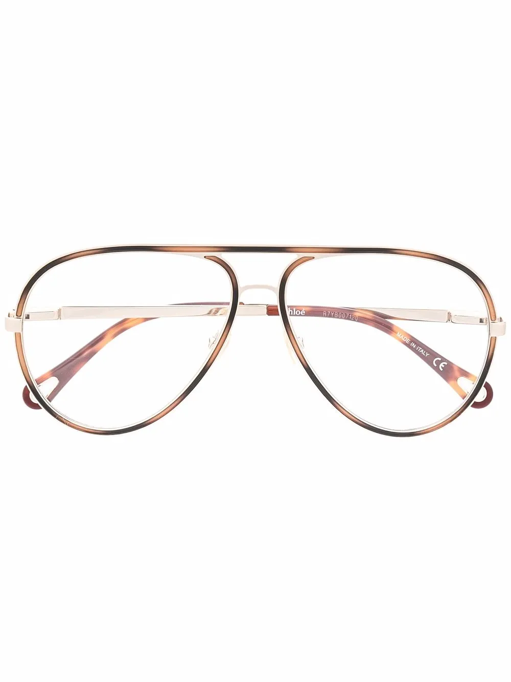 

Chloé Eyewear tortoiseshell pilot-frame glasses - Brown