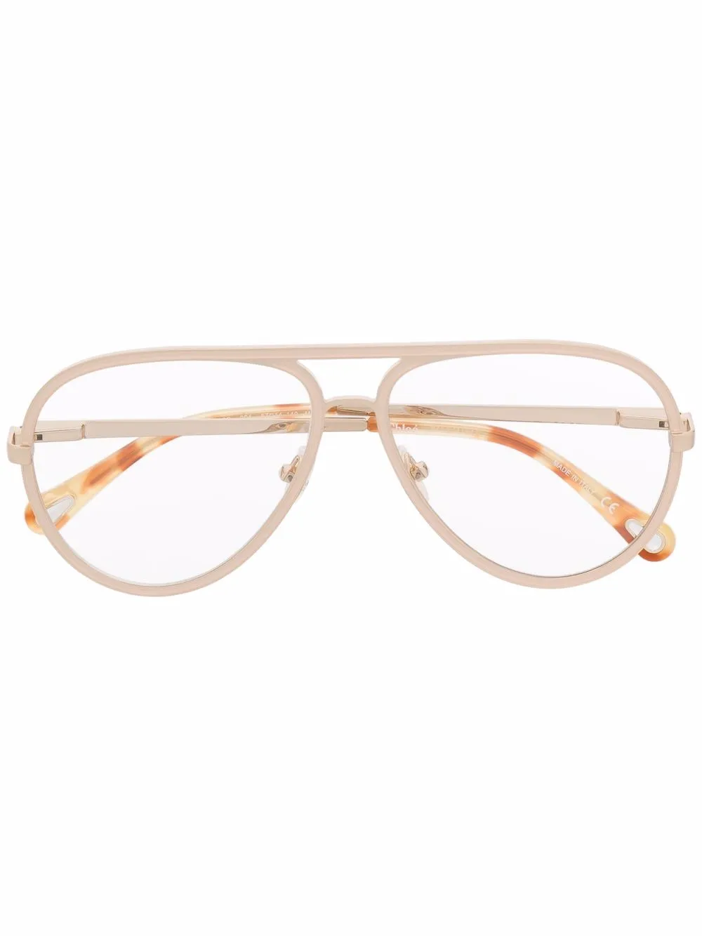 

Chloé Eyewear tortoiseshell pilot-frame glasses - Gold