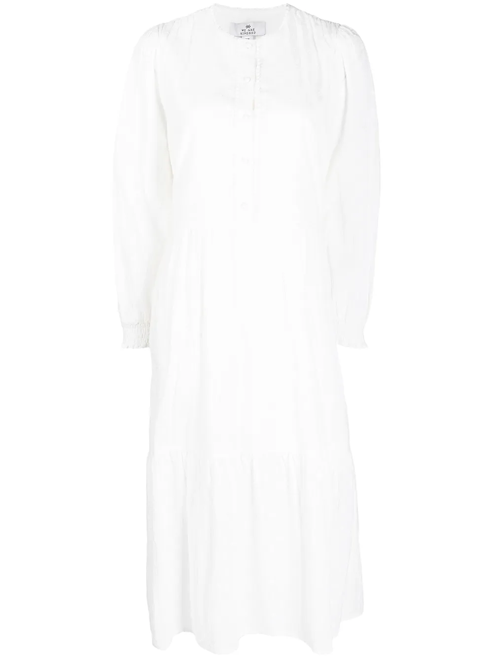 

We Are Kindred vestido midi Winnie bordado - Blanco