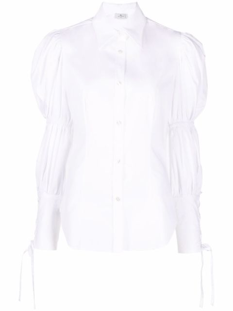 ETRO long puff-sleeved cotton shirt Women