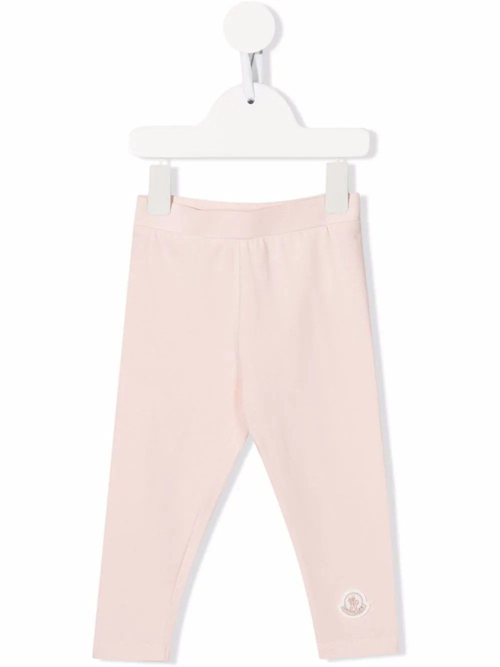 

Moncler Enfant leggins con parche del logo - Rosado