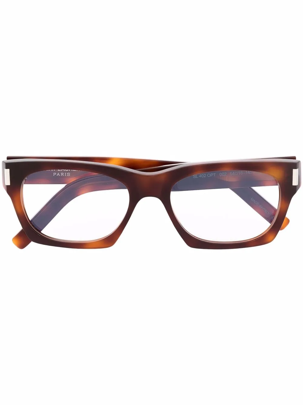 

Saint Laurent Eyewear lentes con armazón cuadrada y efecto carey - Marrón