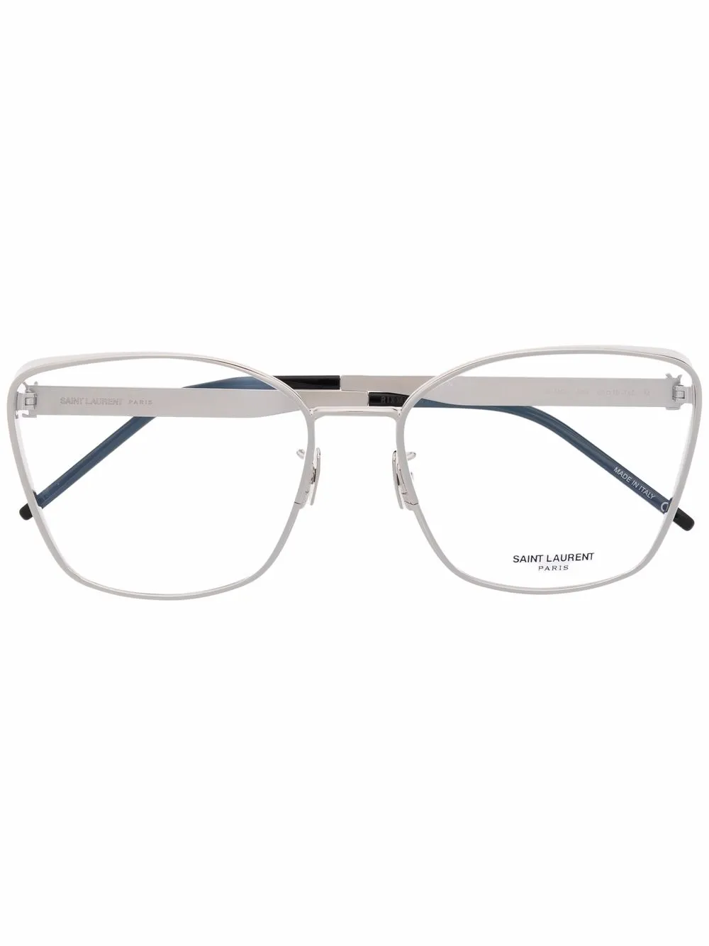 

Saint Laurent Eyewear lentes con armazón cuadrada - Plateado