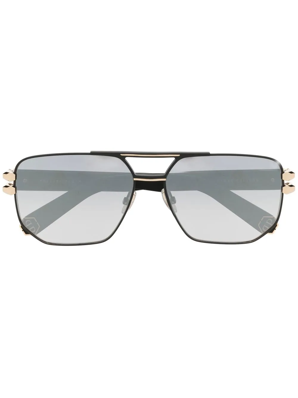 

Philipp Plein Eyewear lentes de sol oversize con armazón estilo piloto - Negro