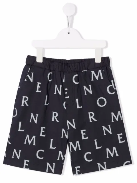 Moncler Enfant short à logo imprimé
