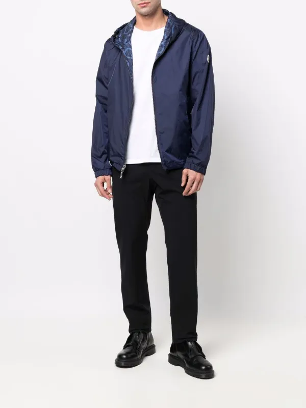 Moncler logo-patch zip-fastening Jacket | Blue | FARFETCH AO Moncler logo-patch zip-fastening Jacket | Blue | FARFETCH AO