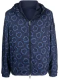 Moncler logo-patch zip-fastening jacket - Blue