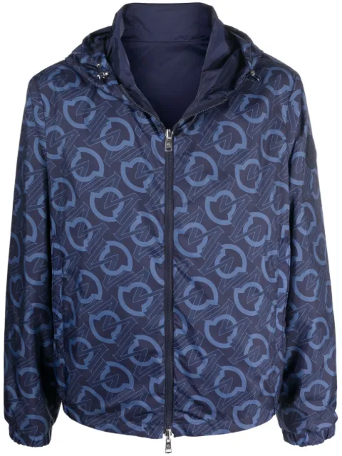 Moncler veste zippée à patch logo