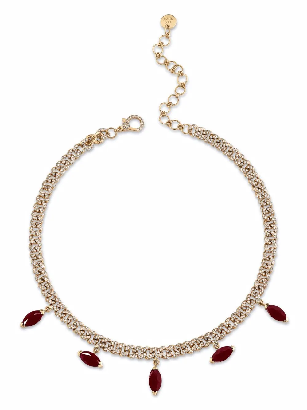 

SHAY collar en oro rosa de 18kt con diamantes y rubí - Rosado