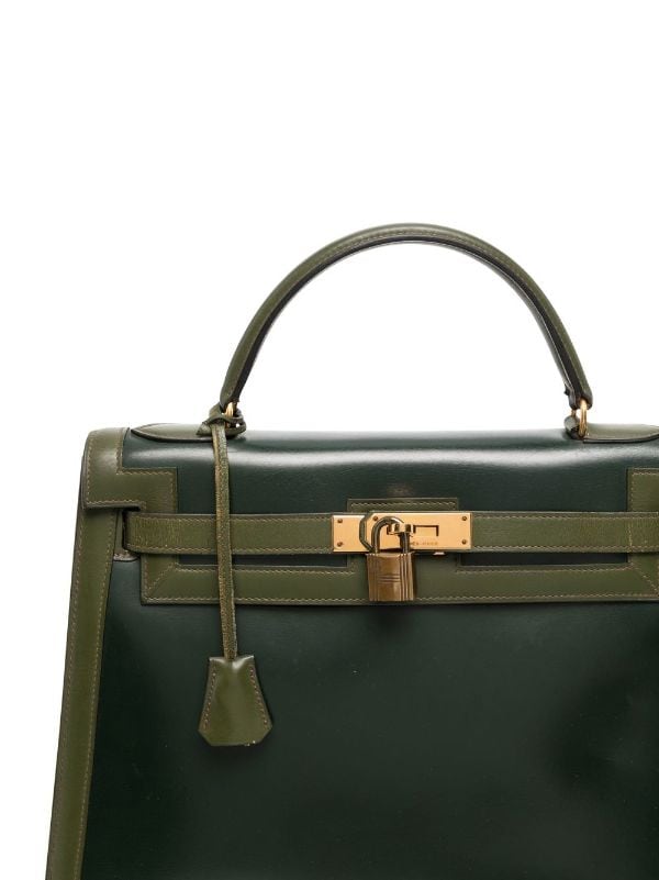 Hermes Birkin Box 25 Vert Fonce in Leather with Gold-tone - US