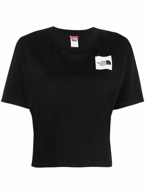 The North Face cropped logo-patch T-shirt