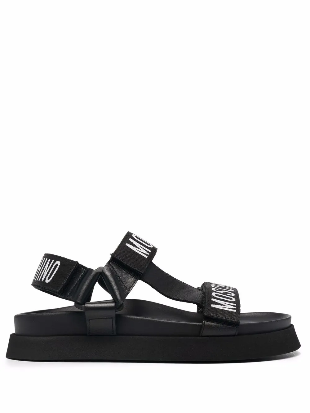 

Moschino logo touch-strap sandals - Black