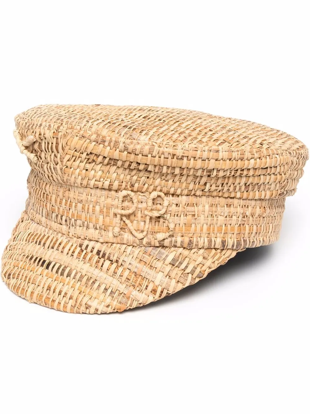 

Ruslan Baginskiy logo woven baker boy cap - Neutrals