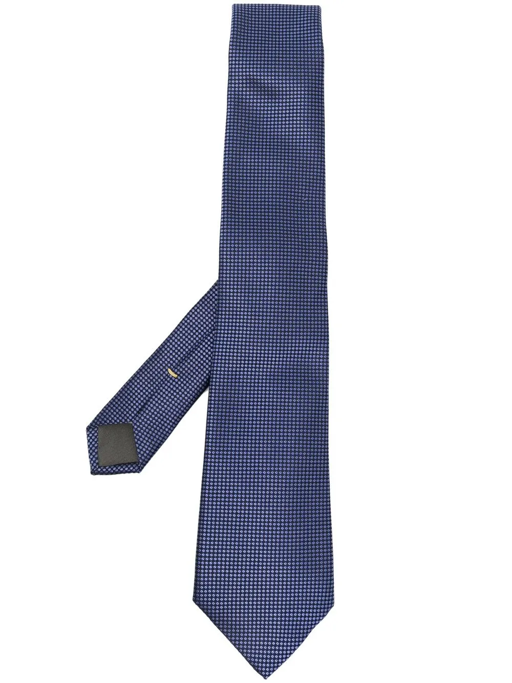 

Canali check-pattern silk tie - Blue