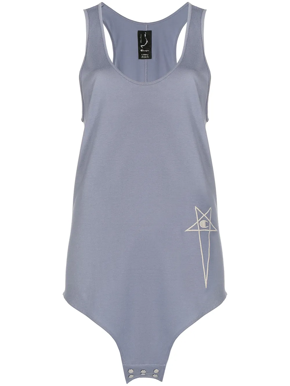

Rick Owens X Champion camiseta con logo estampado - Azul