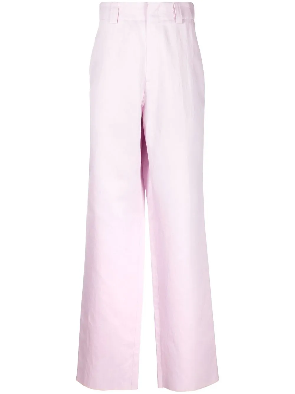 

Zegna pantalones anchos con tiro alto - Rosado