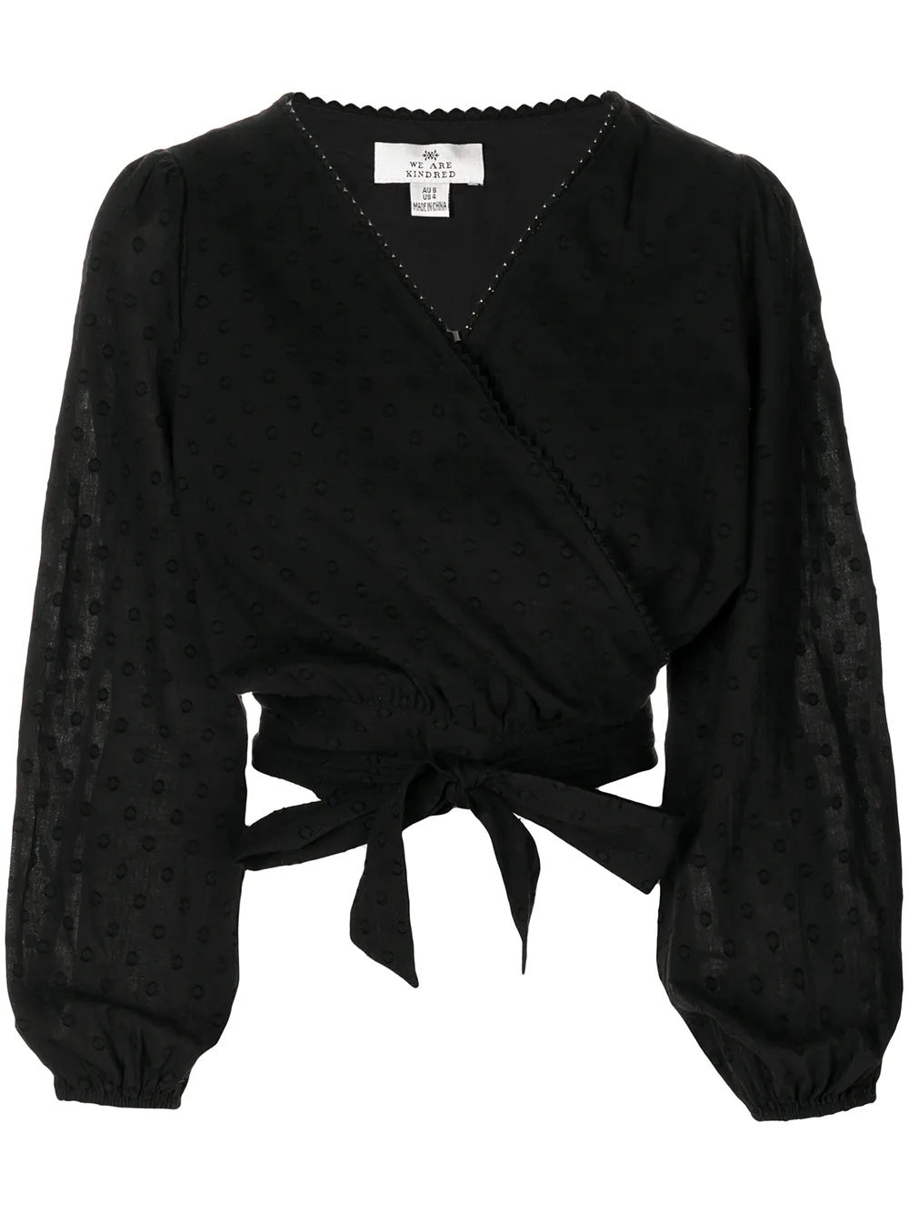 

We Are Kindred Winnie wrap-front blouse - Black