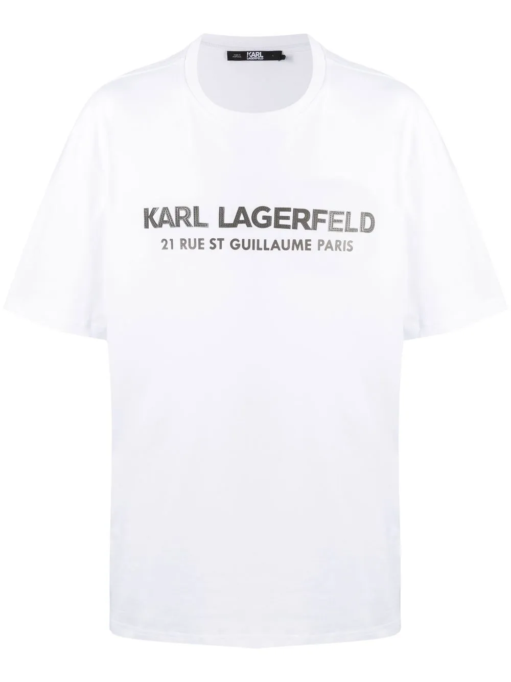 

Karl Lagerfeld playera manga corta con logo estampado - Blanco