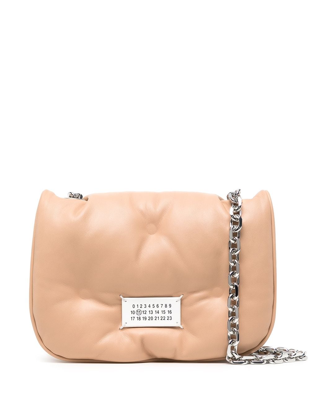 

Maison Margiela bolsa crossbody capitonada con placa del logo - Neutro