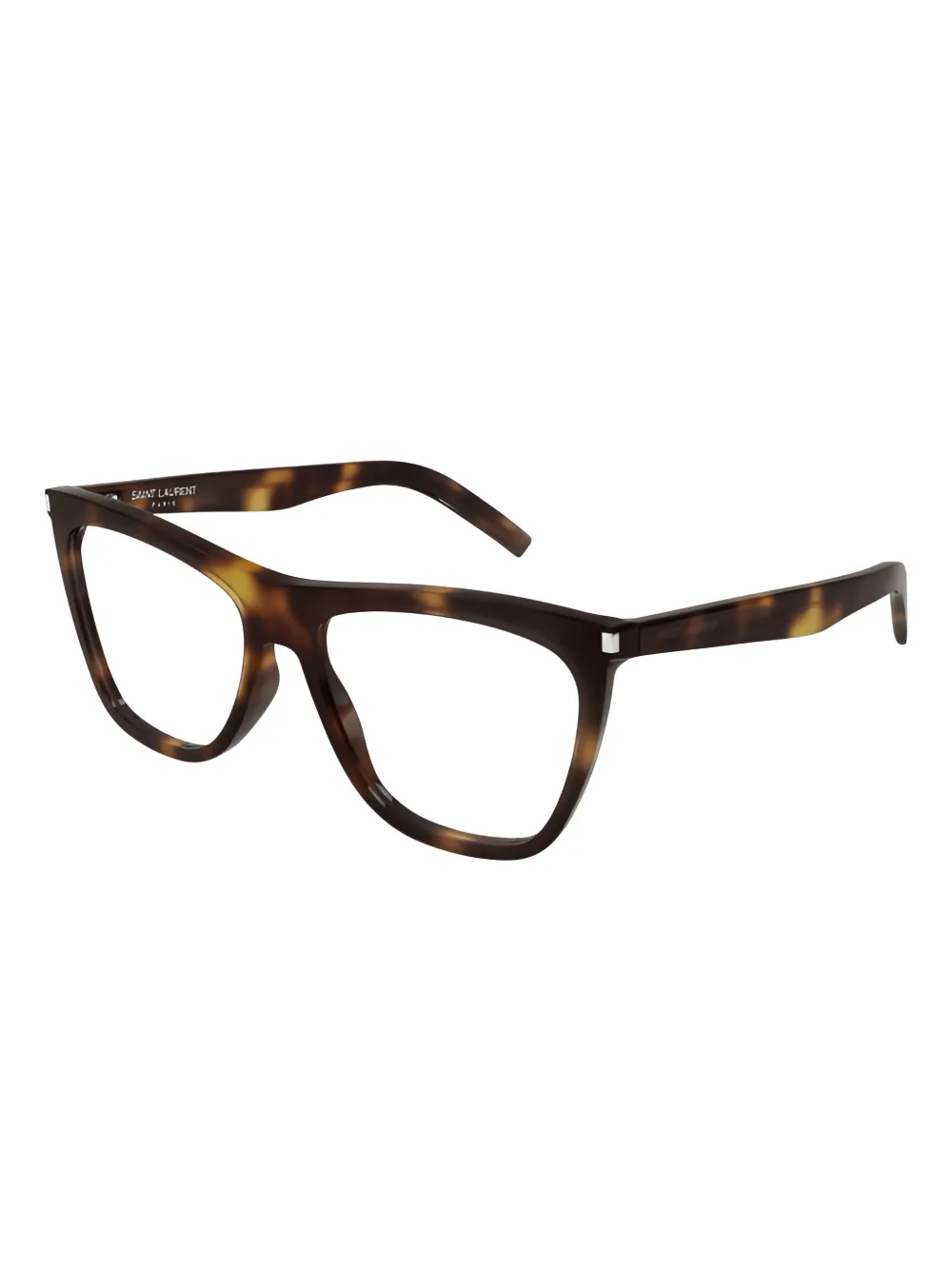 Saint Laurent Eyewear wayfarer-frame glasses | Brown | Image 1