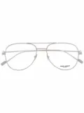 Saint Laurent Eyewear pilot-frame glasses - Silver
