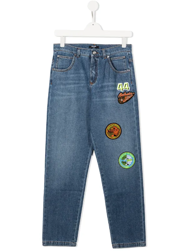 Balmain Kids TEEN logo-patch straight 