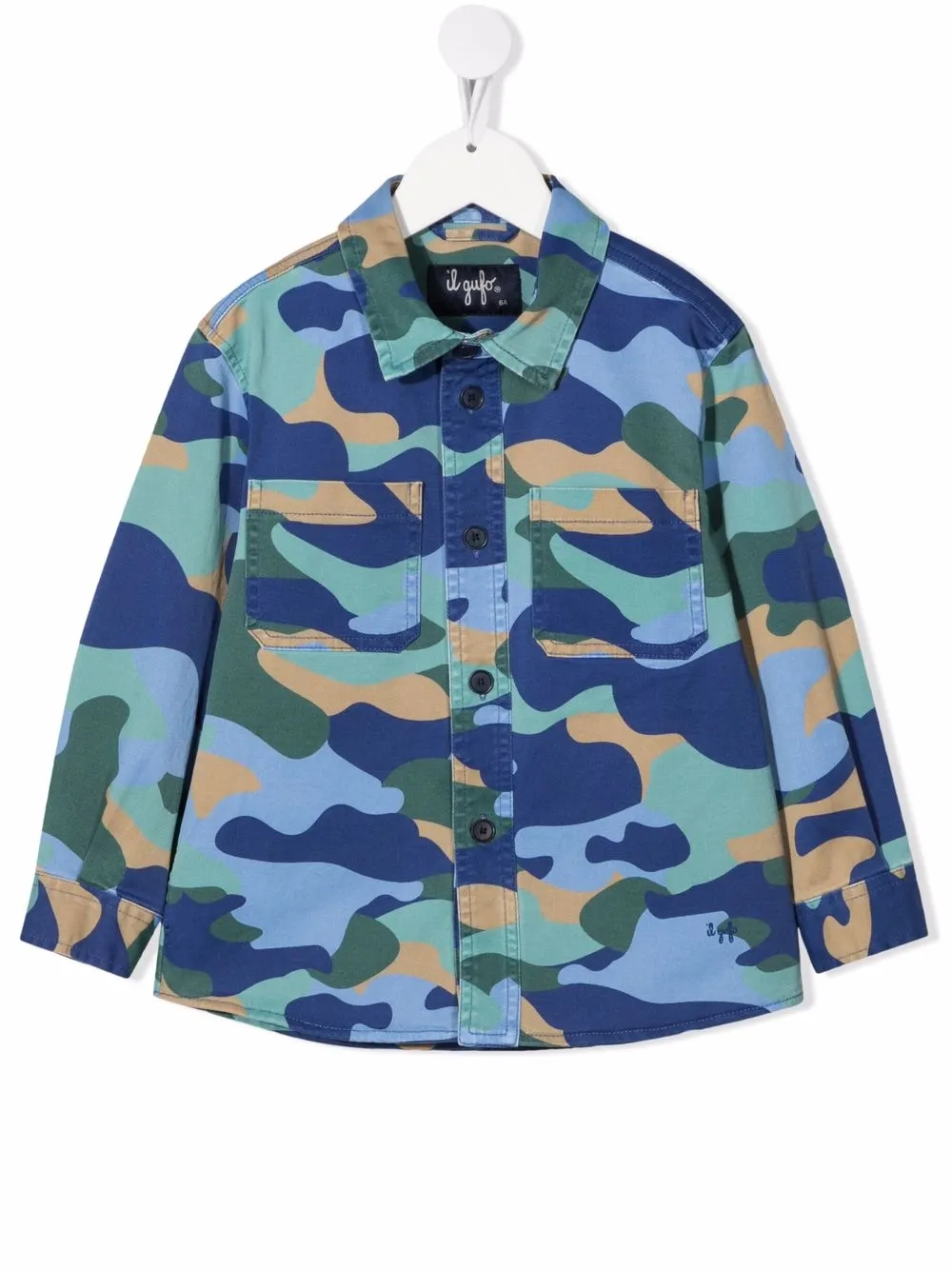 

Il Gufo camisa con estampado militar - Azul