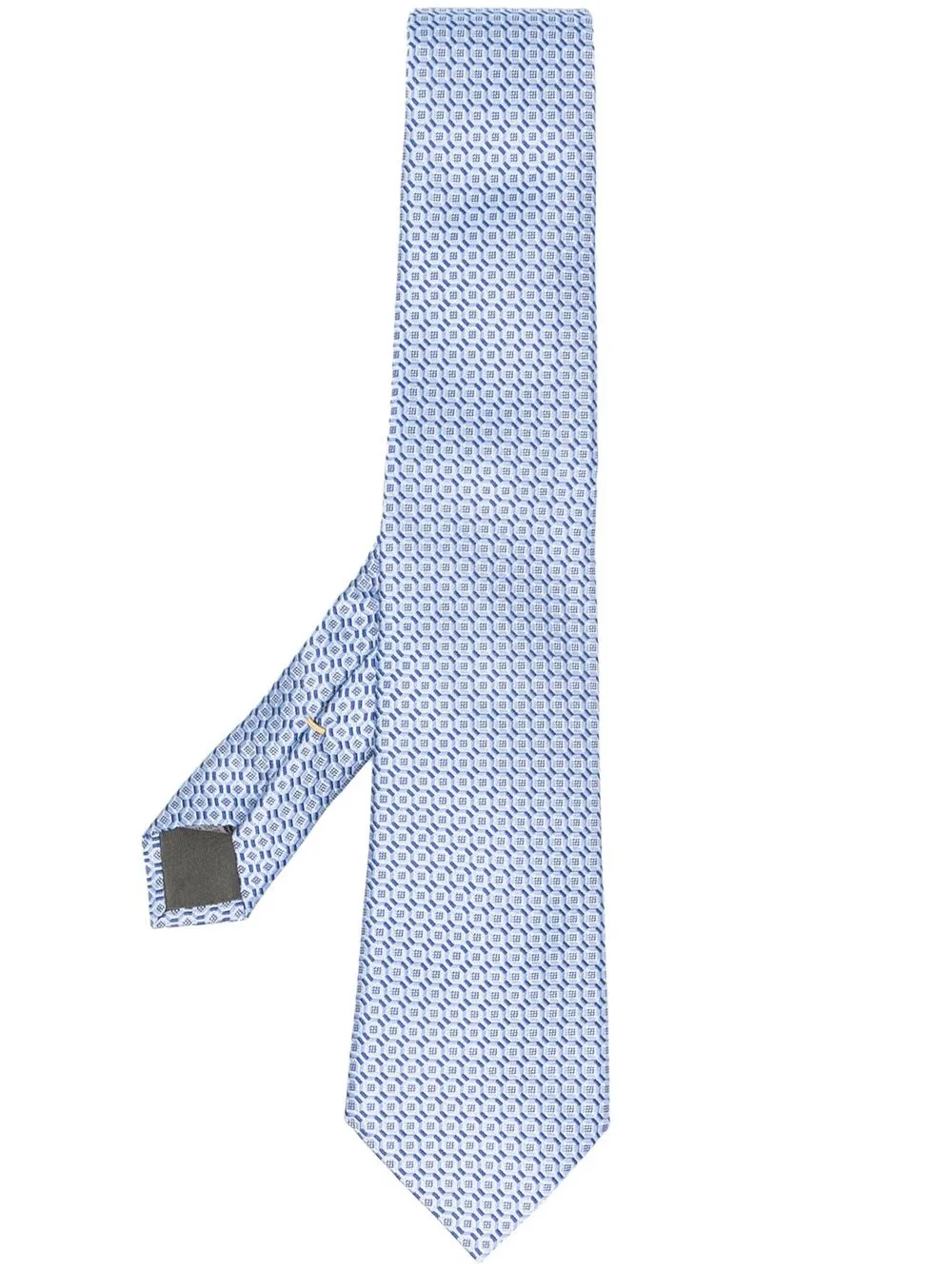 

Canali corbata de seda con motivo micro - Azul