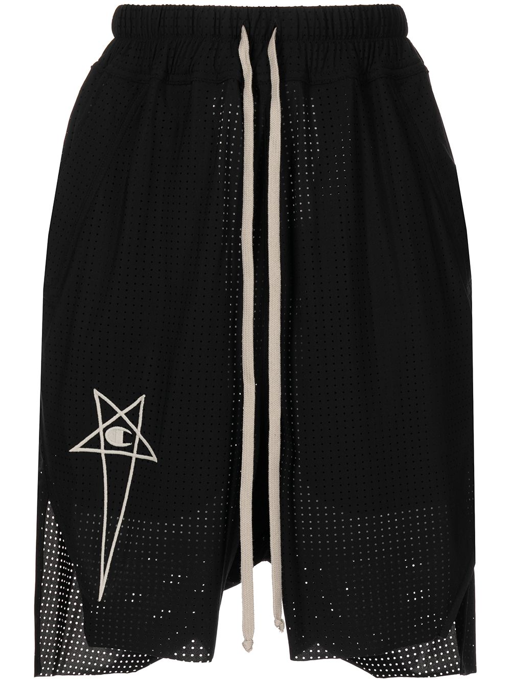 

Rick Owens X Champion shorts con logo bordado - Negro