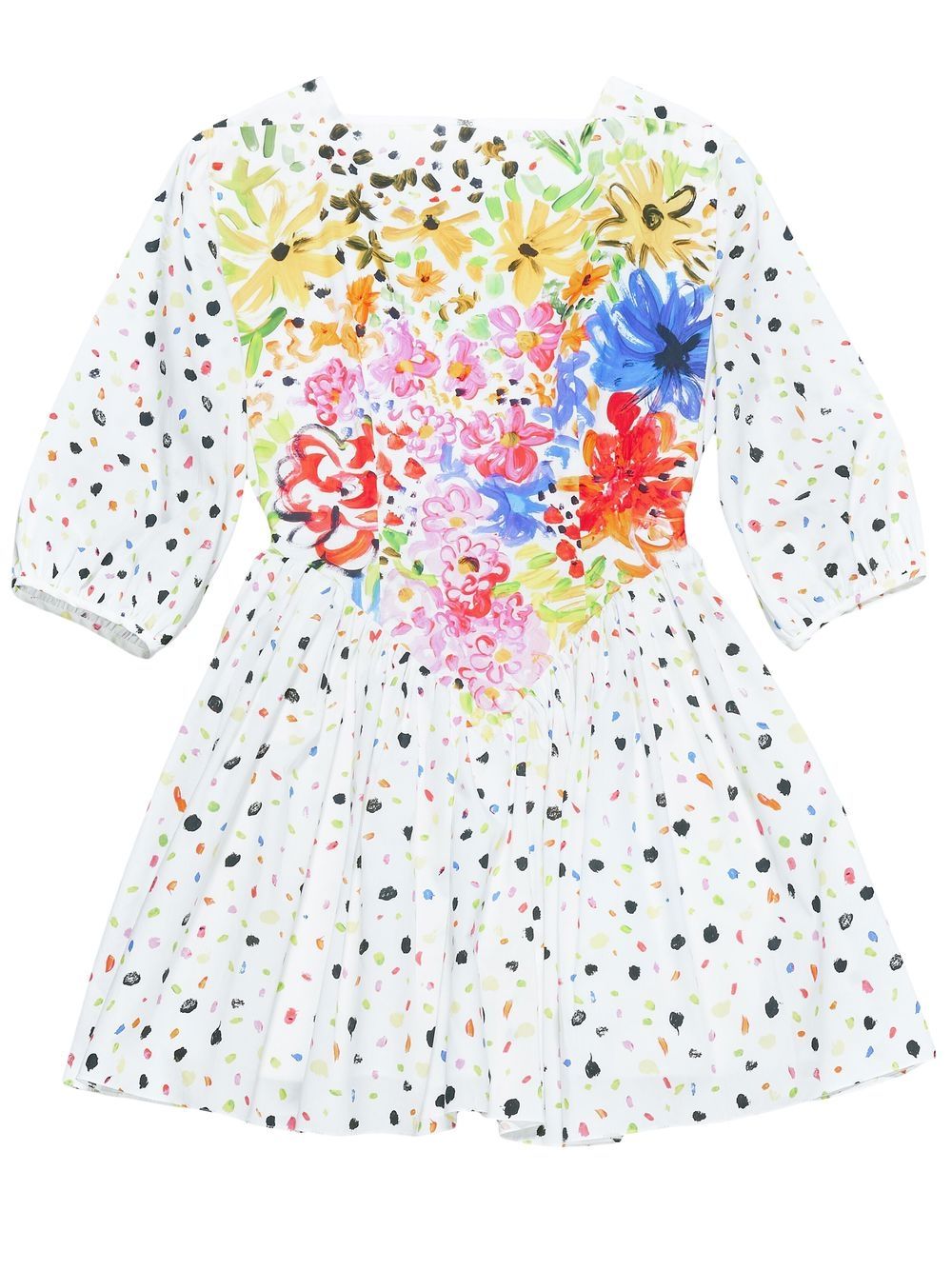 

Christopher Kane vestido con estampado floral - Blanco