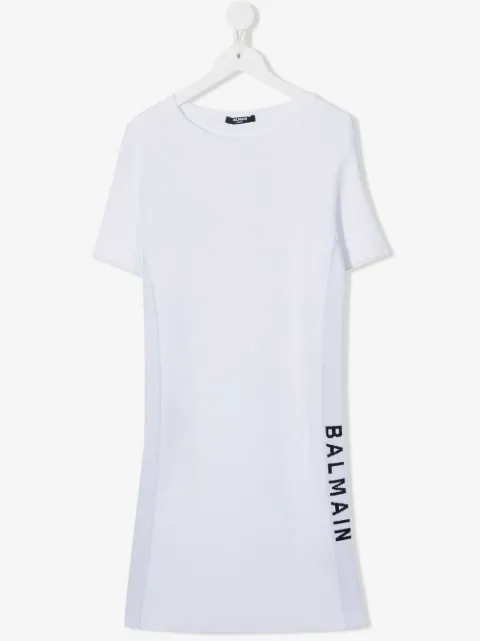 Balmain Kids T-shirt-kjole med logobånd