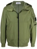 Stone Island Compass-patch zip-front lightweight jacket - Green