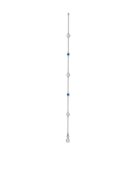 Pragnell pulsera Sundance en oro blanco de 18kt con diamantes y zafiros