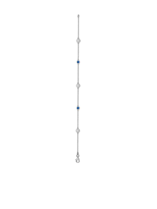 Bracelet Sundance en or blanc 18ct serti de saphir et pavé de diamants - Pragnell - Modalova