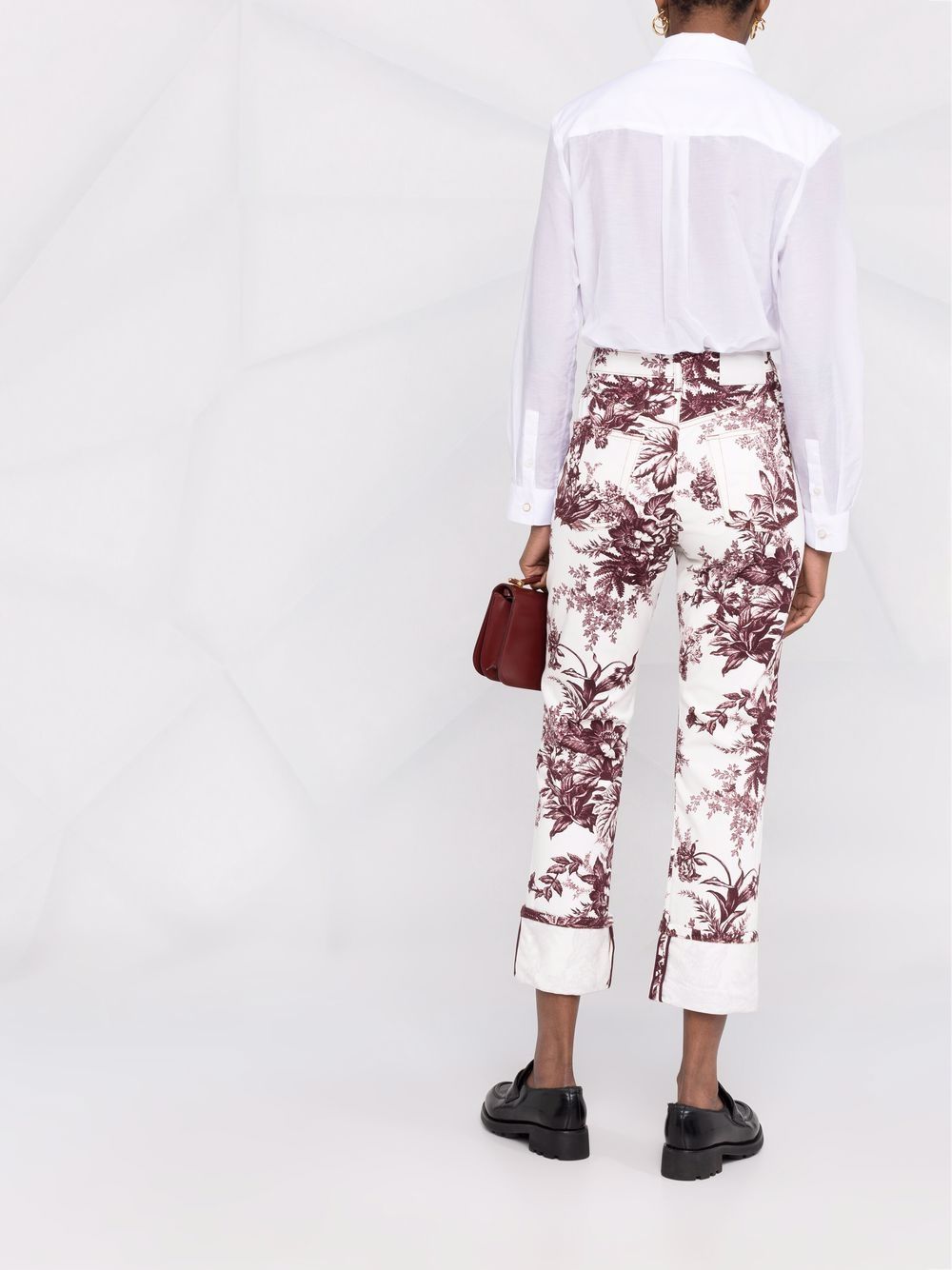 фото Erdem nathaniel floral-print straight-leg jeans